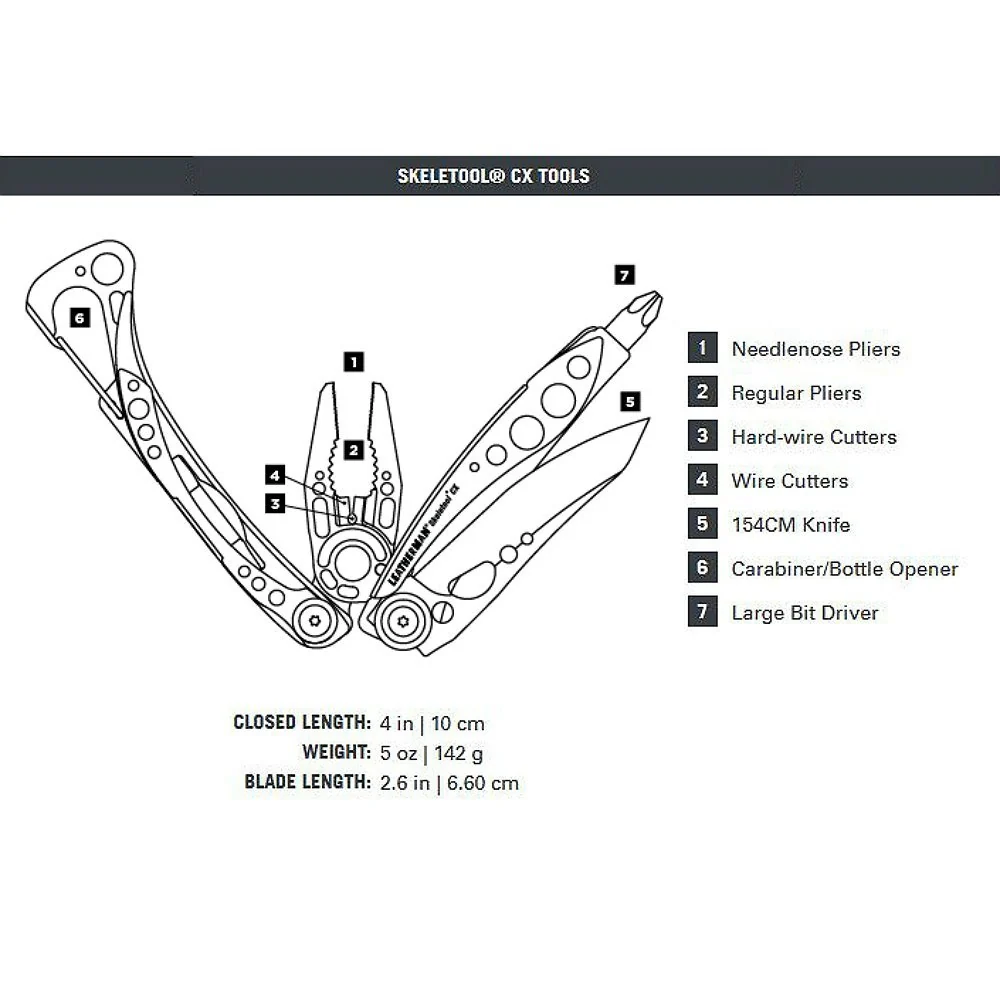 Leatherman Skeletool CX Pliers Multi-tool - Image 5