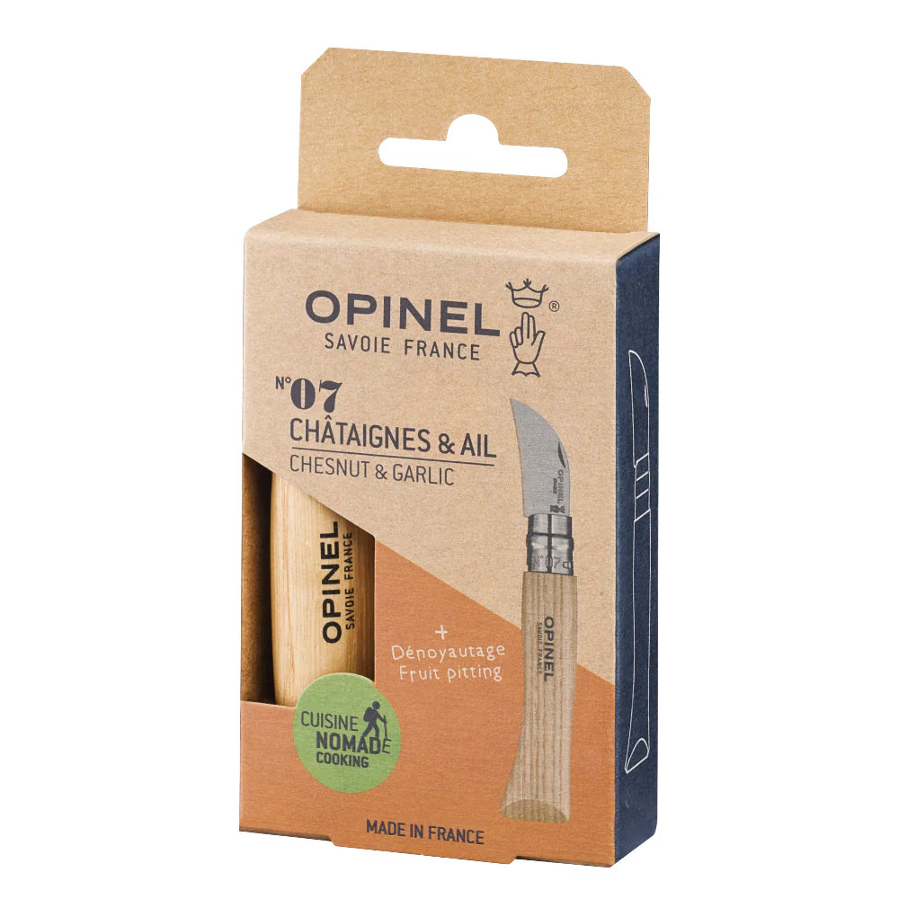 Opinel No.07 Garlic and Chestnut Stainless Steel Folding Knife - Image 3