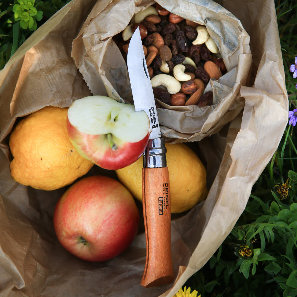 Opinel No.08 Traditional Carbon Steel Folding Knife with Beech Handle - Image 4
