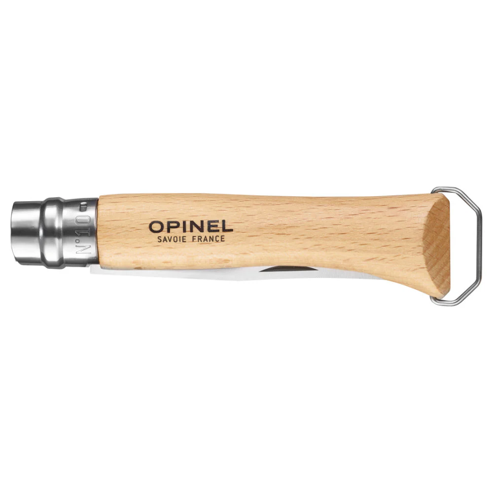 Opinel No.10 Corkscrew Stainless Steel Folding Knife with Bottle Opener - Image 8