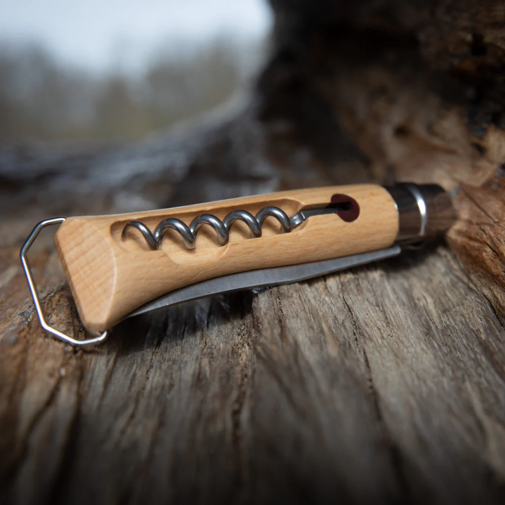 Opinel No.10 Corkscrew Stainless Steel Folding Knife with Bottle Opener - Image 9