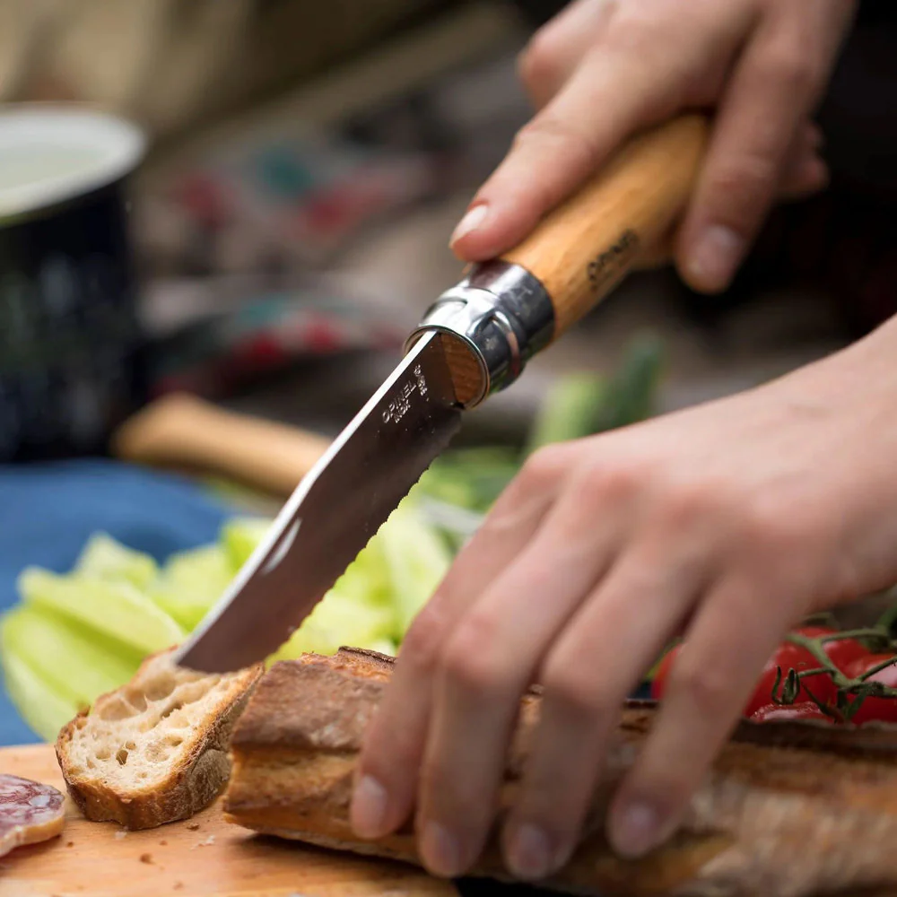 Opinel No.12 Serrated Camp Cooking Stainless Steel Folding Knife - Image 3