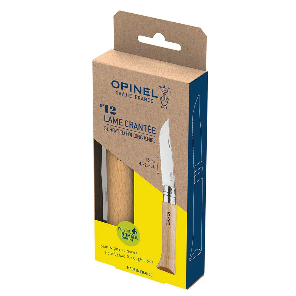 Opinel No.12 Serrated Camp Cooking Stainless Steel Folding Knife - Image 5