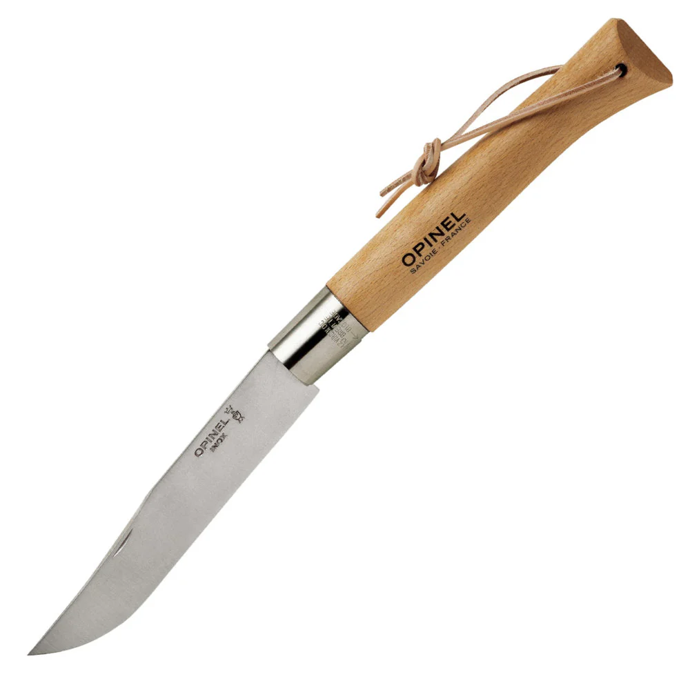 Opinel No.13 Giant Traditional Stainless Steel Folding Knife with Beech Handle