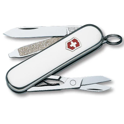 Polished Sterling Silver Classic SD Swiss Army Knife with Free Engraving