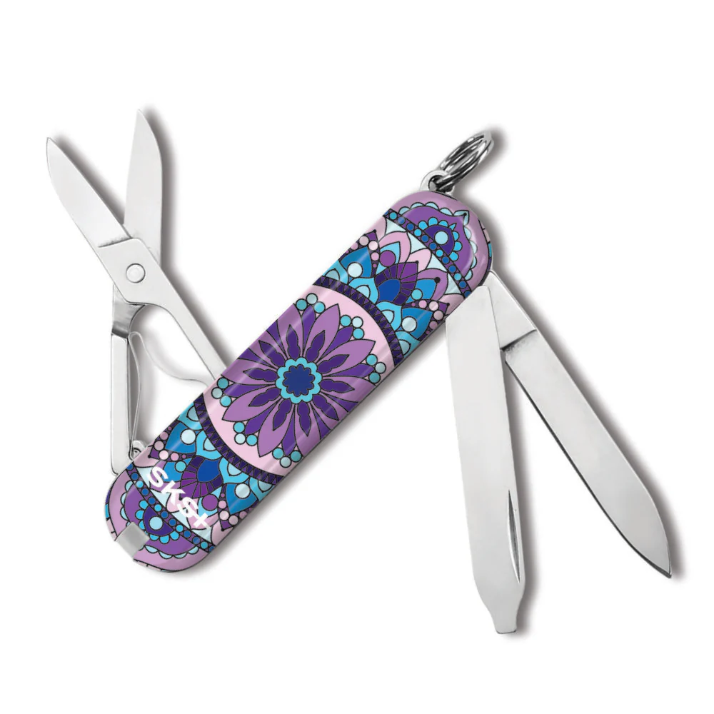 Victorinox Purple Mandala Classic SD Designer Swiss Army Knife - Image 2