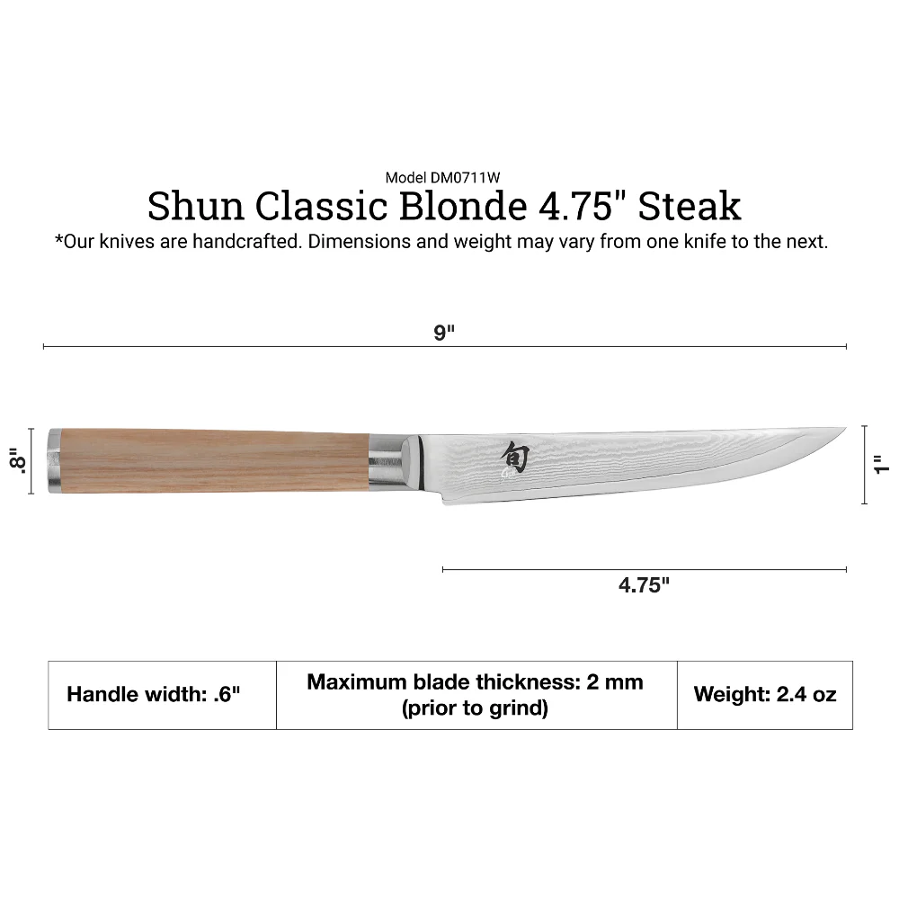 Shun Classic Blonde 4.75" Steak Knife - Image 3