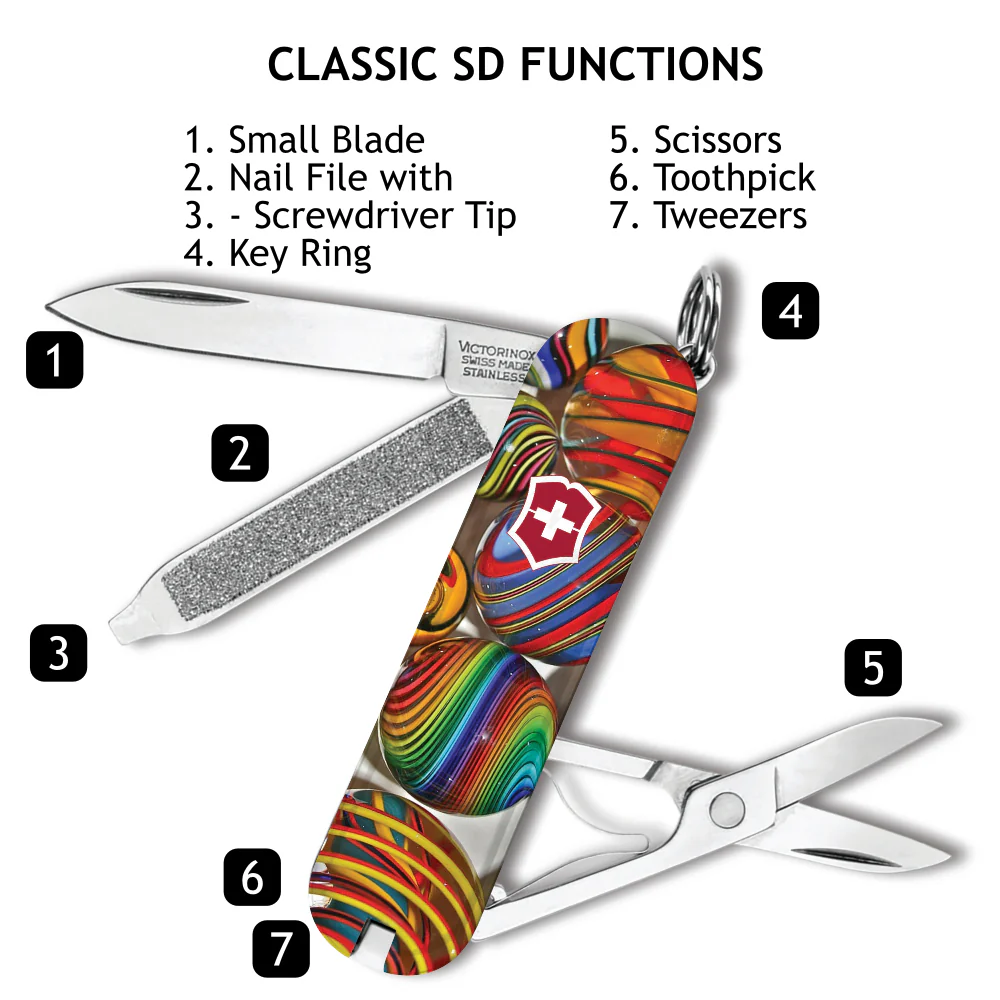 Victorinox Marbles Classic SD Designer Swiss Army Knife - Image 3