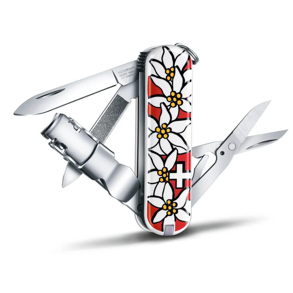 Victorinox Nail Clip 580 Red Edelweiss Swiss Army Knife - Image 3