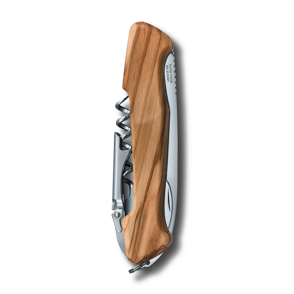 Victorinox Olive Wine Master Swiss Army Knife with Leather Pouch - Image 4