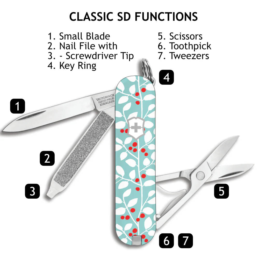 Victorinox Winterberry Classic SD Designer Swiss Army Knife - Image 3