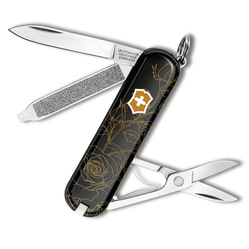 Victorinox Gilded Roses Classic SD Designer Swiss Army Knife