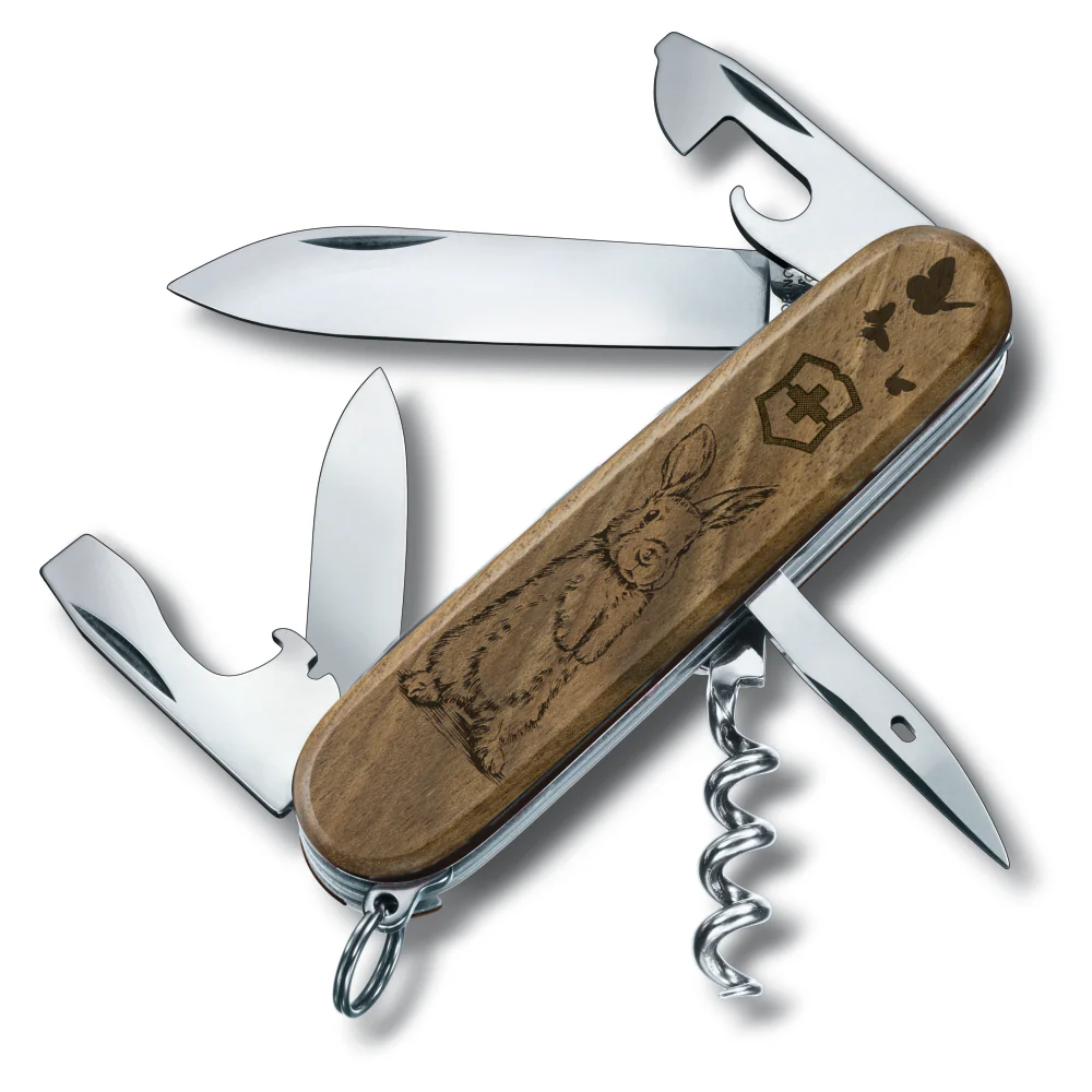 Victorinox Personalized Bunny Spartan Hardwood Walnut Designer Swiss Army Knife - Image 3