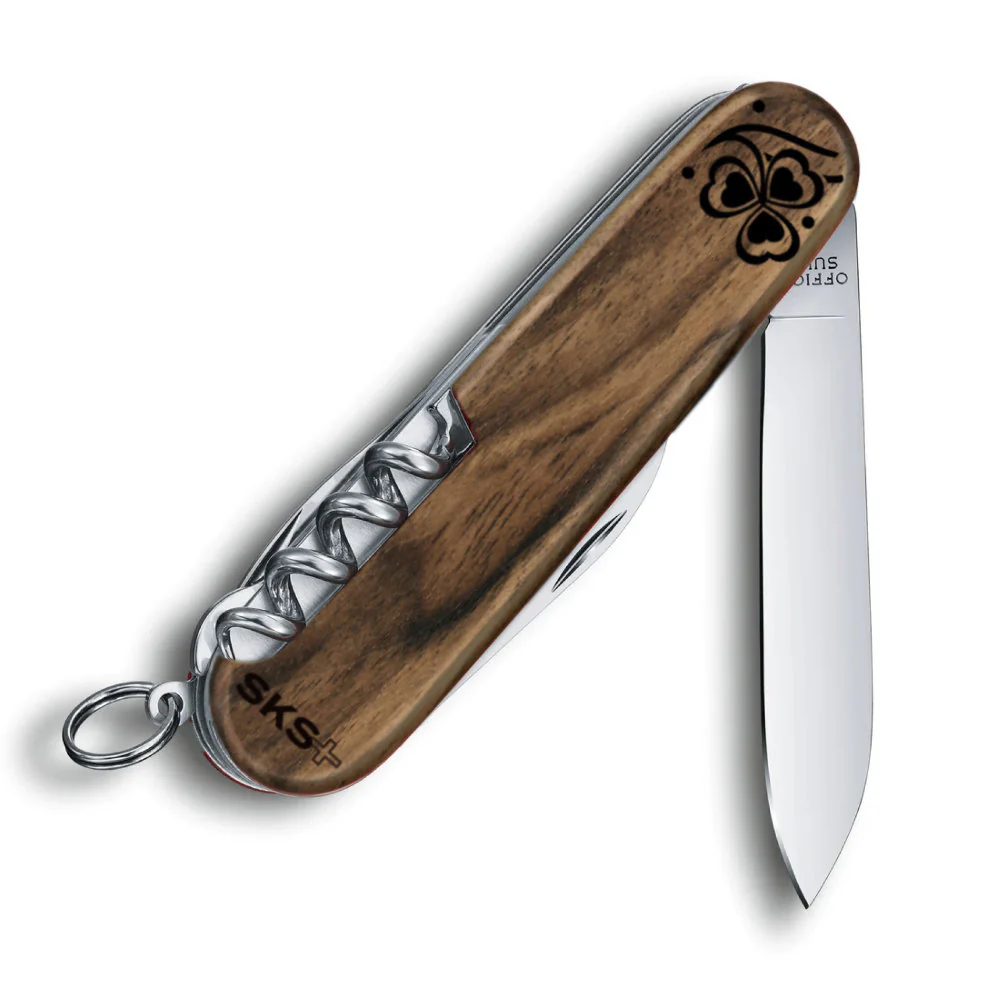 Victorinox Personalized Celtic Huntsman Hardwood Walnut Designer Swiss Army Knife - Image 4