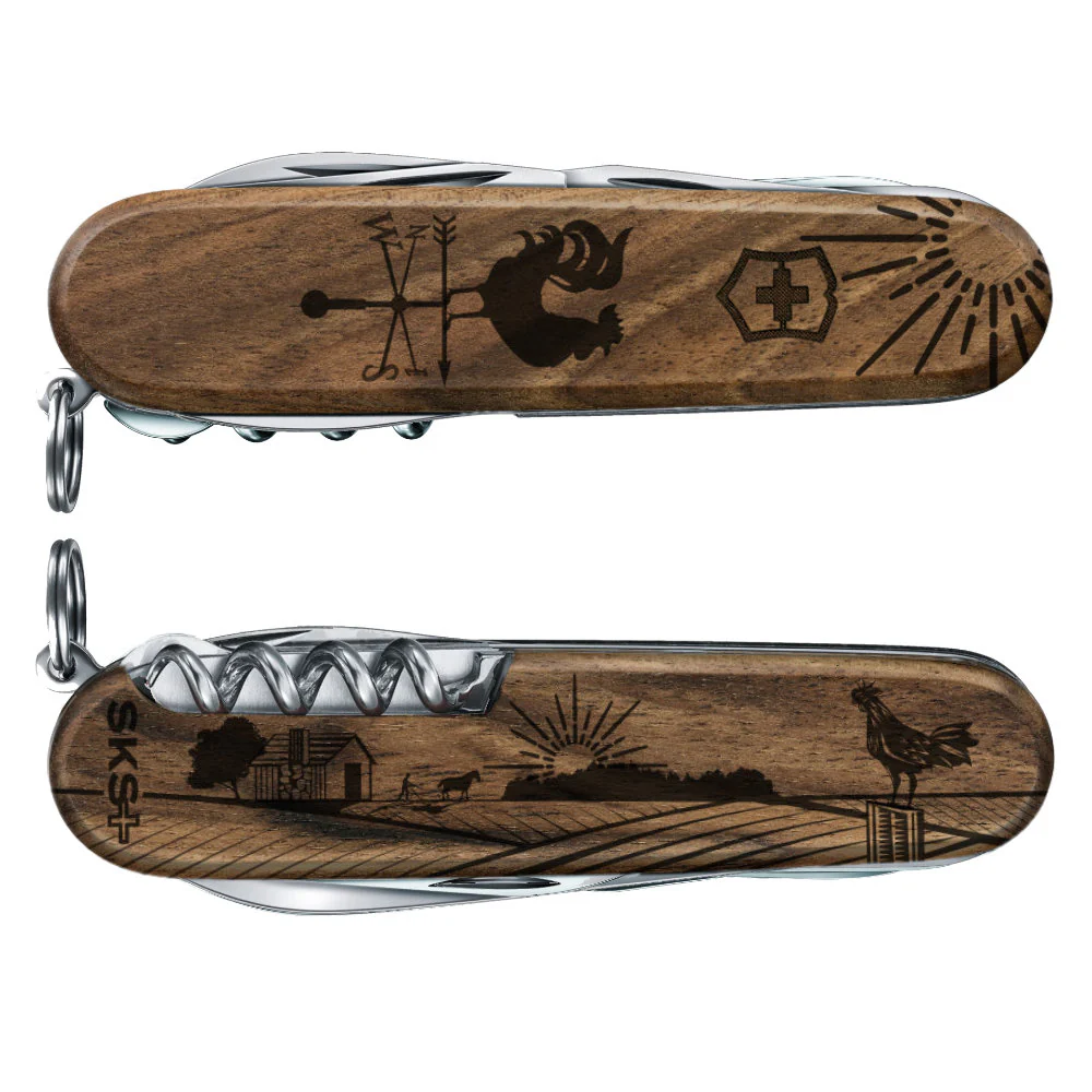 Victorinox Personalized Farm Spartan Hardwood Walnut Designer Swiss Army Knife - Image 2