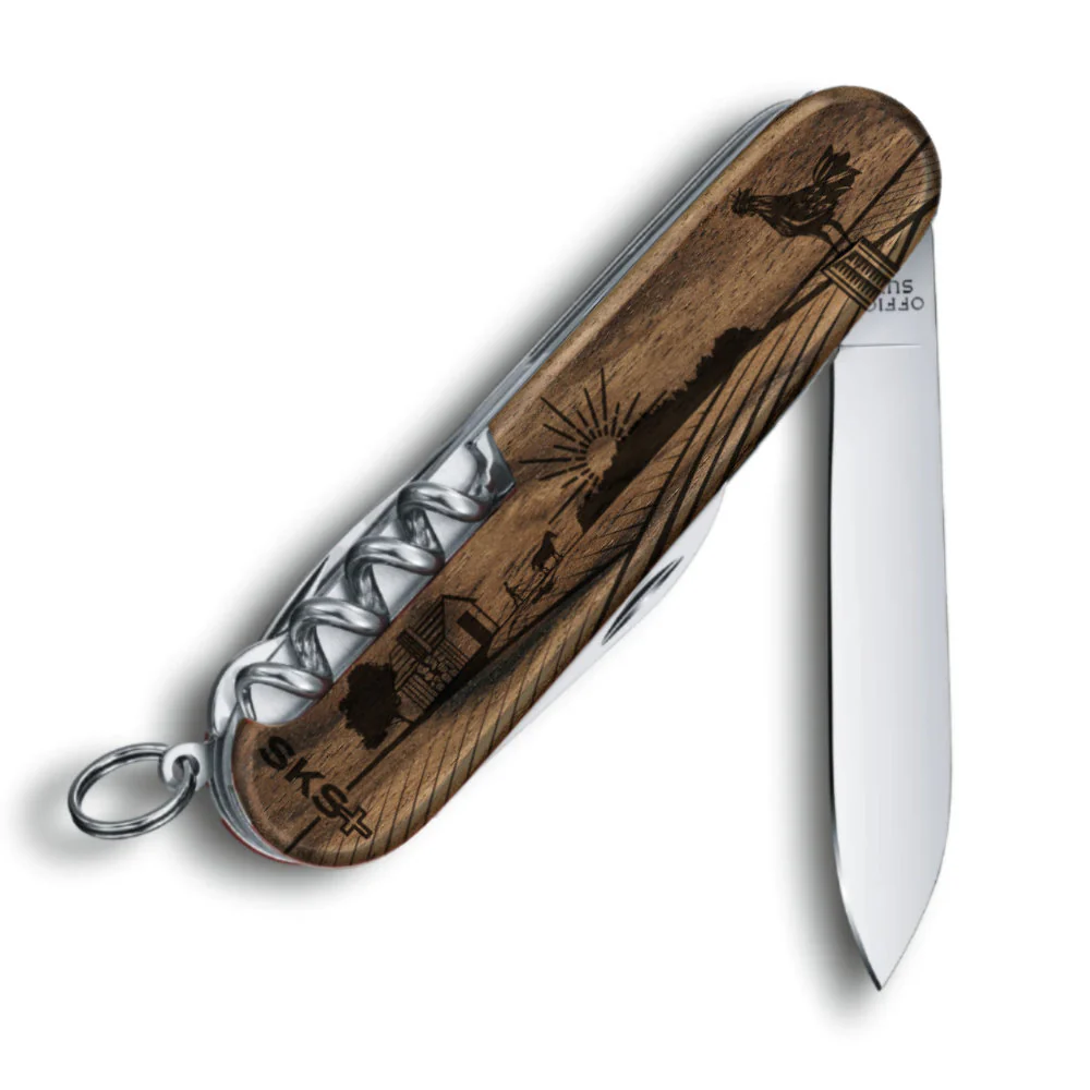Victorinox Personalized Farm Spartan Hardwood Walnut Designer Swiss Army Knife - Image 4