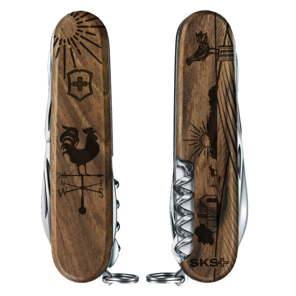 Victorinox Personalized Farm Spartan Hardwood Walnut Designer Swiss Army Knife - Image 5