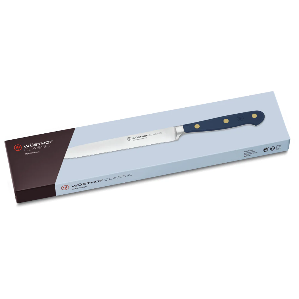 Wusthof Classic Wild Blueberry 5" Serrated Utility Knife - Image 3